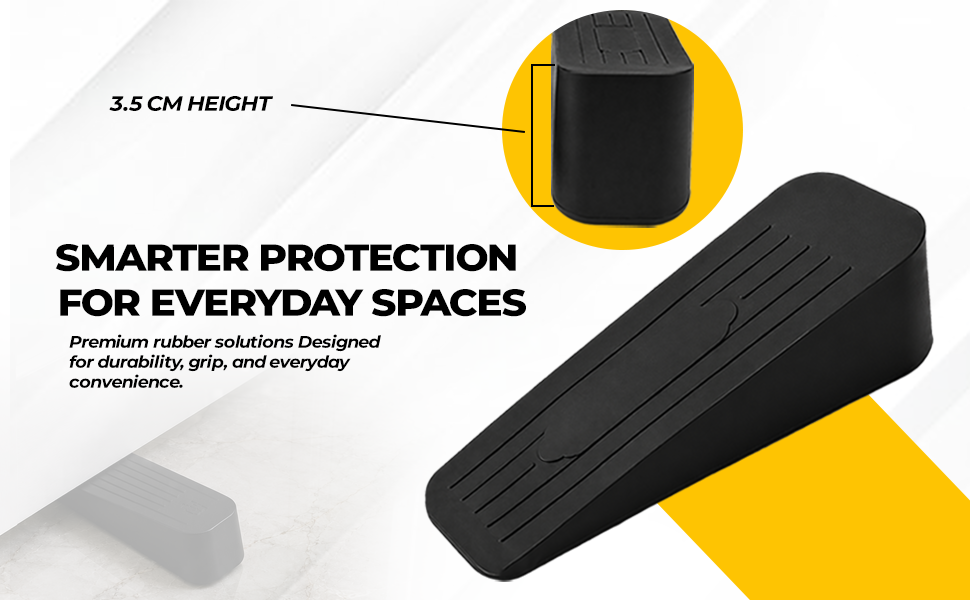 alp heavy duty rubber door stopper – black (pack of 4)