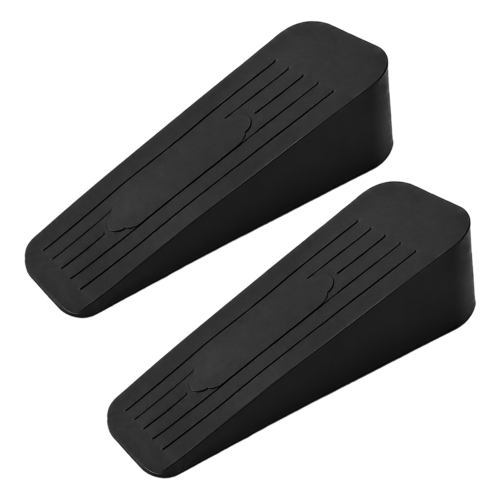 alp heavy duty rubber door stopper – black (pack of 2)