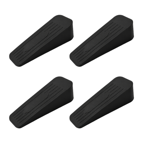 alp heavy duty rubber door stopper – black (pack of 4)