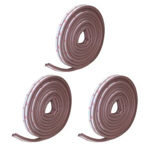 ALP D-Shape Door & Window Seal – 6M, Brown (Pack of 3)