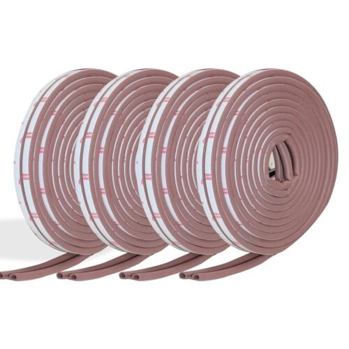 ALP D-Shape Door & Window Seal – 6M, Brown (Pack of 4)