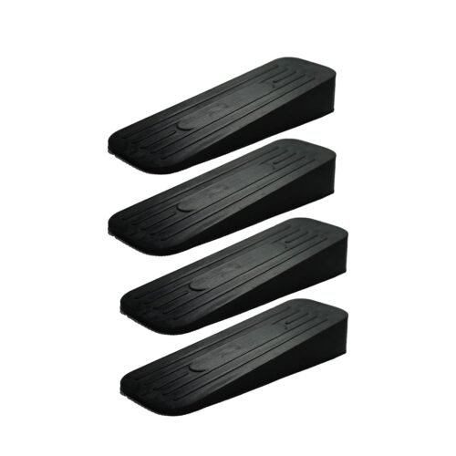 ALP Heavy Duty Rubber Door Stopper – Black (Pack of 4)