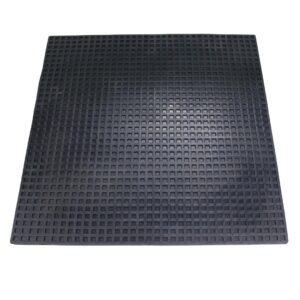 ALP Square Rubber Anti-Slip Solid Mat – Black, 452×452×7.5 mm (Pack of 1)