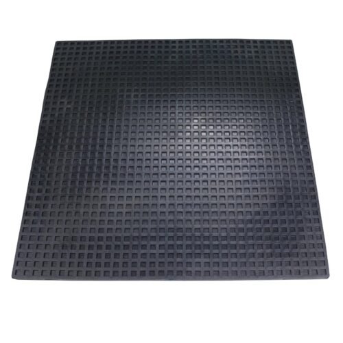 ALP Square Rubber Anti-Slip Solid Mat – Black, 452×452×7.5 mm (Pack of 1)