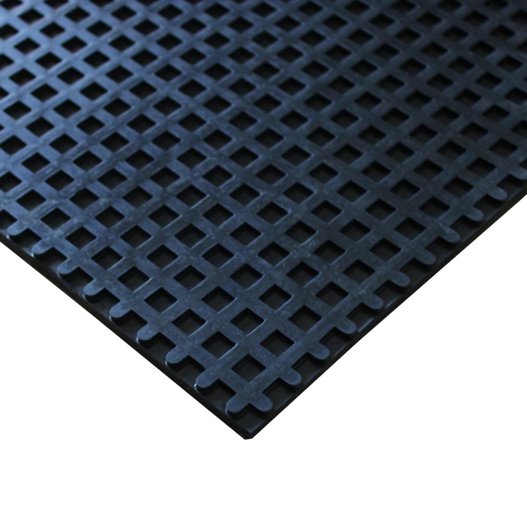 ALP Square Rubber Anti-Slip Solid Mat – Black, 452×452×7.5 mm (Pack of 1) - Image 4