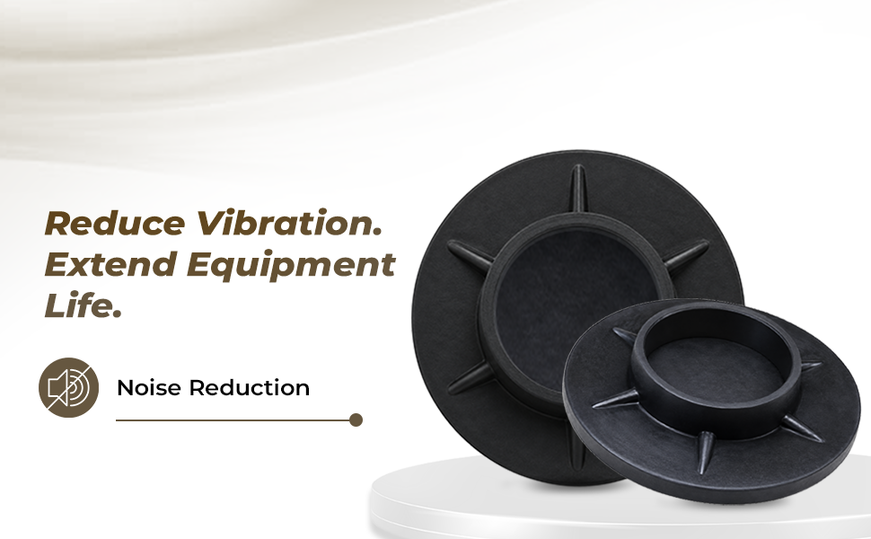 premium anti vibration epdm rubber pads – circular, pack of 4