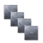 Premium Anti-Vibration EPDM Rubber Pads – Ribbed, Pack of 4