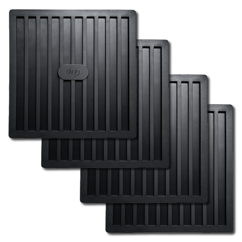 premium anti vibration epdm rubber pads – ribbed, pack of 4