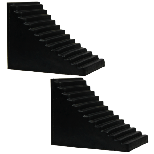 heavy duty wedge type wheel chock wheel stopper (pack of 2)