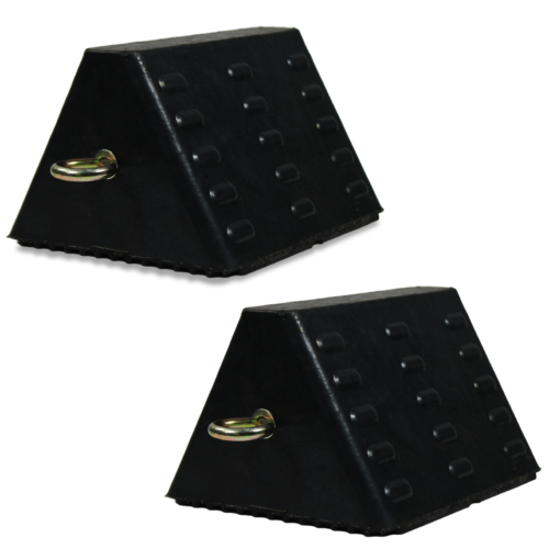 heavy duty 6x9x8" wheel chock wheel stopper (pack of 2)