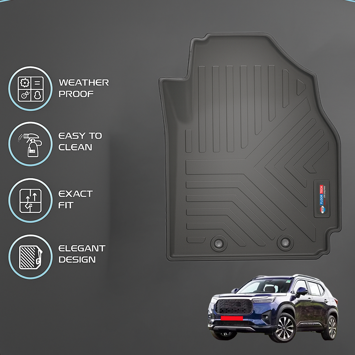 heavy duty 3d black car floor mats for creta 2024 (set of 3) heavy duty 3d black car floor mats for creta 2024 (set of 3)