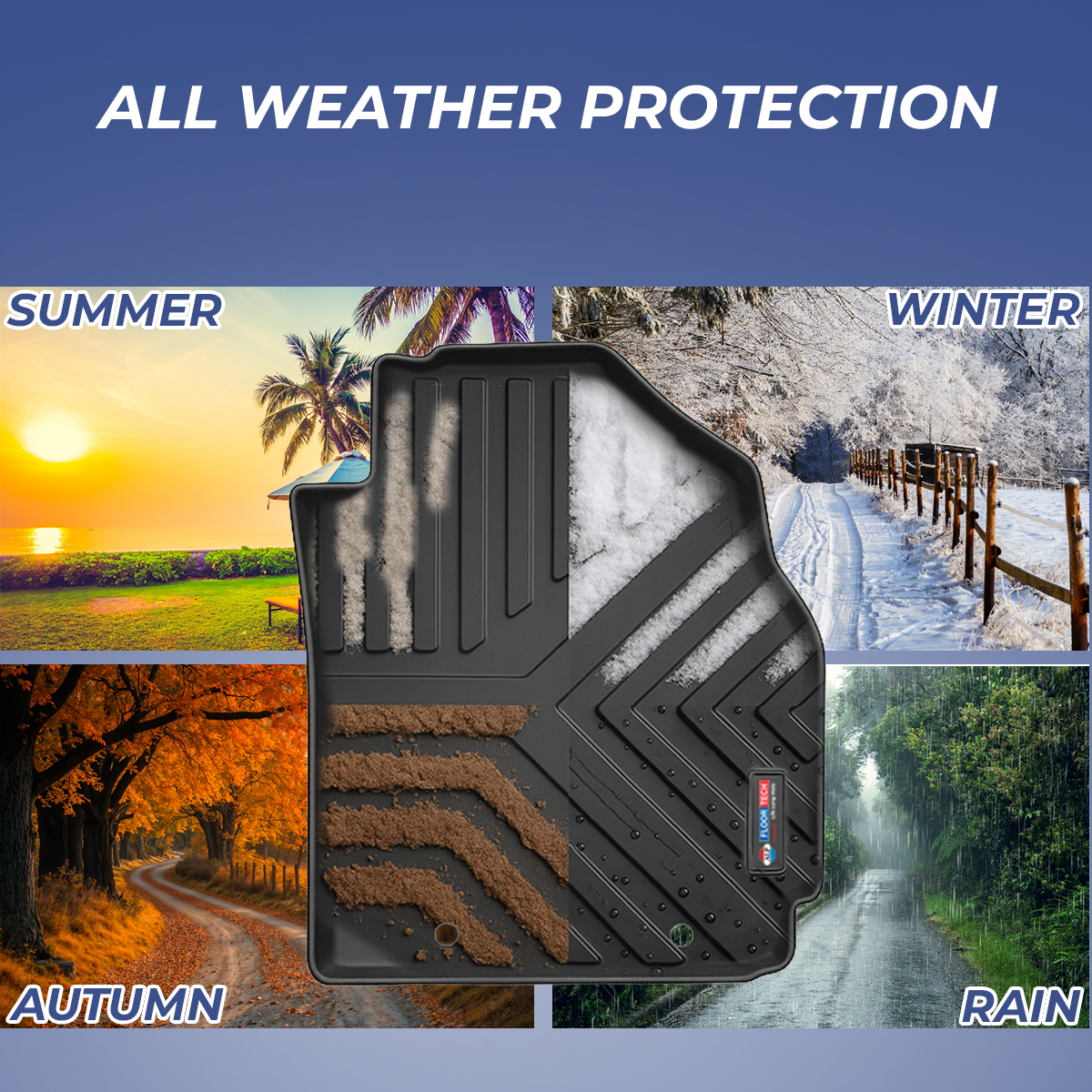 heavy duty 3d black car floor mats for creta 2020 (set of 3) heavy duty 3d black car floor mats for creta 2020 (set of 3)