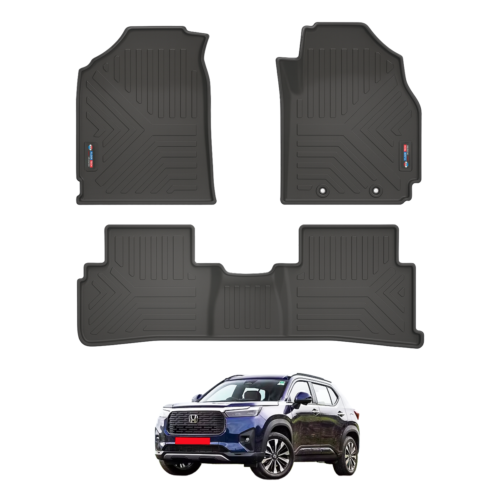 heavy duty 3d black car floor mats for creta 2024 (set of 3)