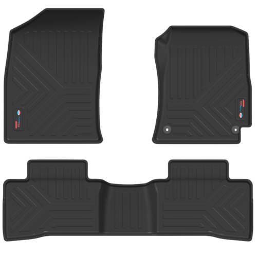 heavy duty 3d black car floor mats for mahindra 3xo 2024 manual (set of 3)