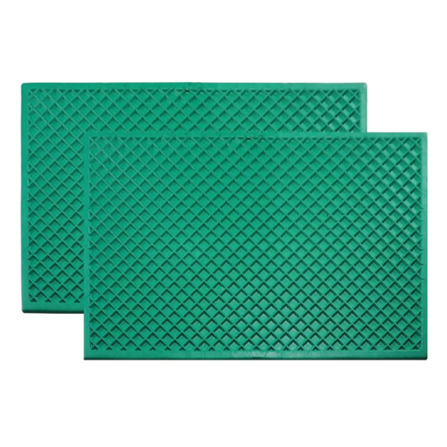 green door mats, pack of 2