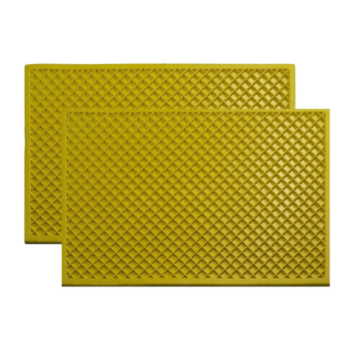 yellow door mats, pack of 2