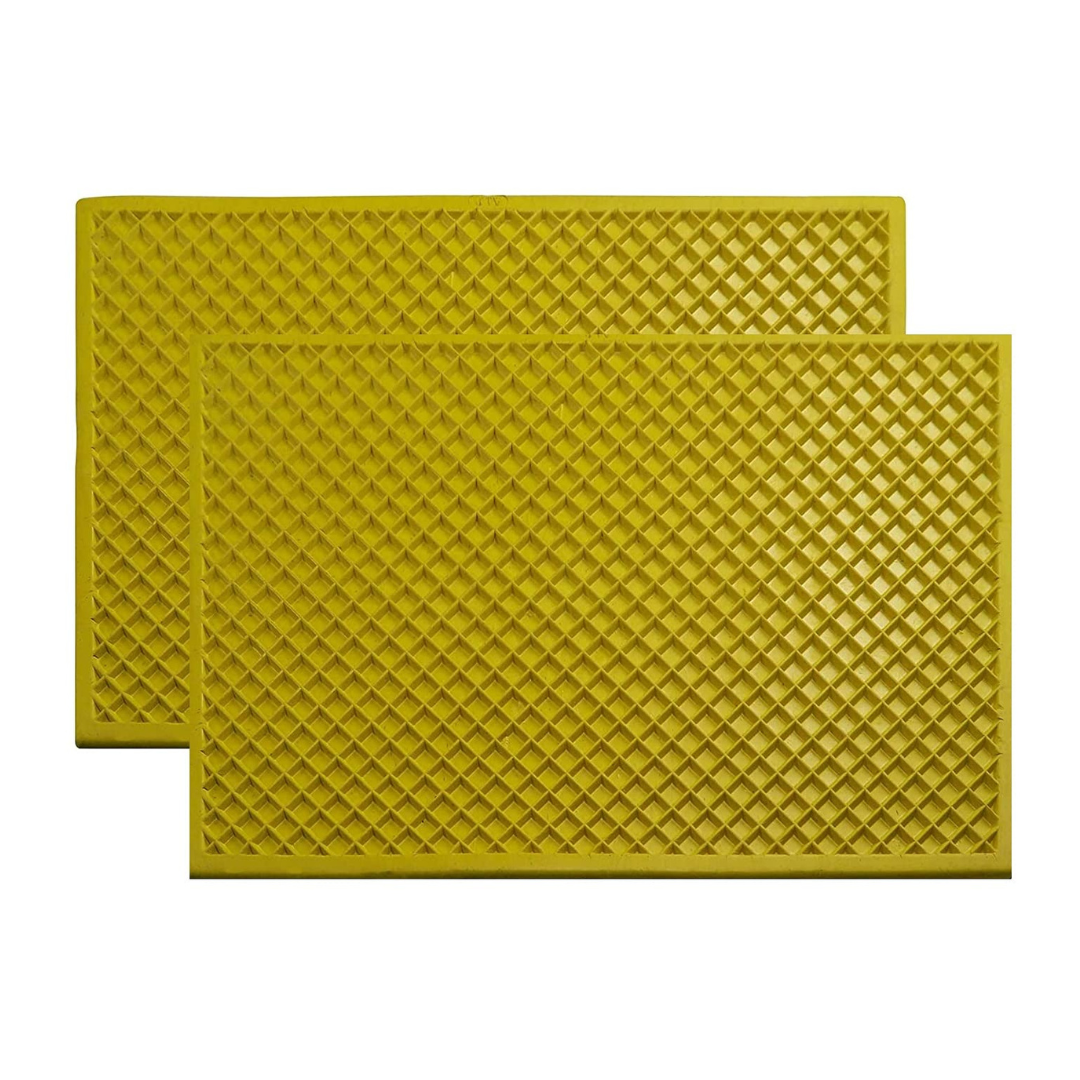 yellow door mats, pack of 2